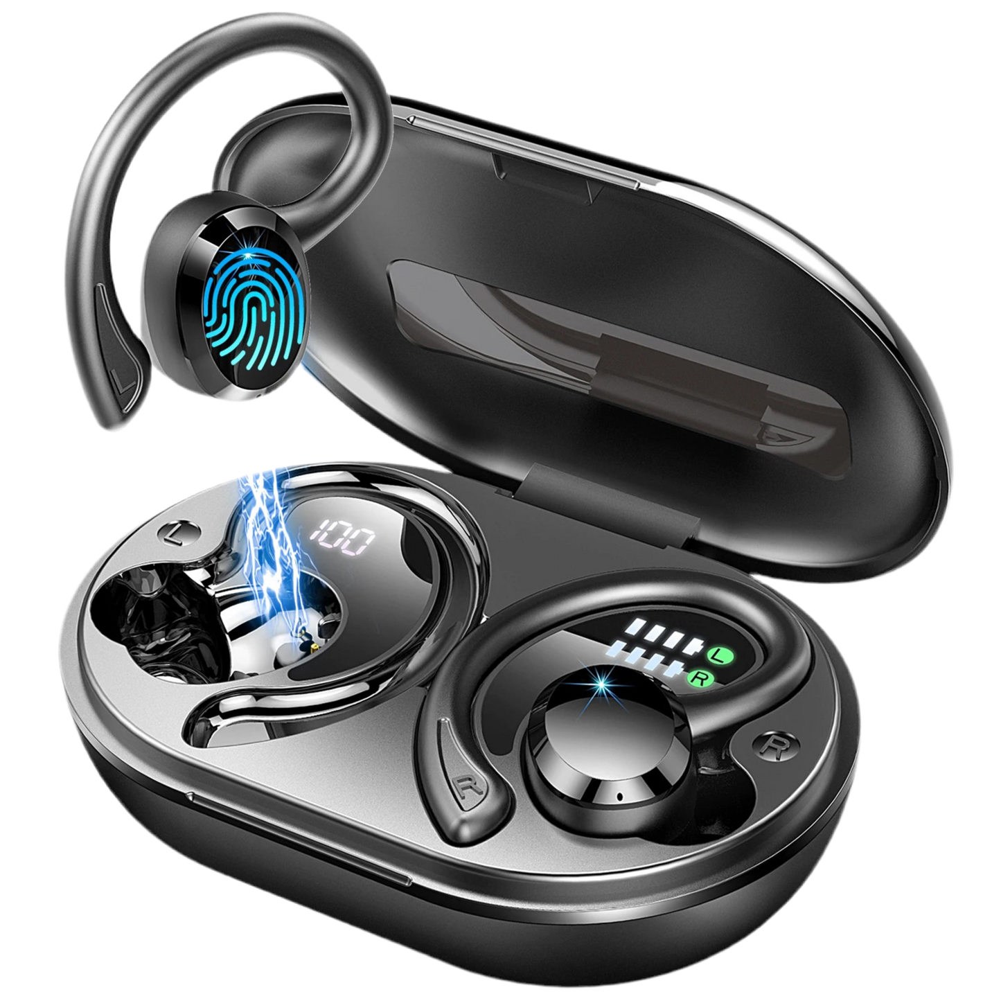 Bluetooth 5.3 Wireless Earbuds – 48H Playtime & Noise Cancelling Mic for Sports