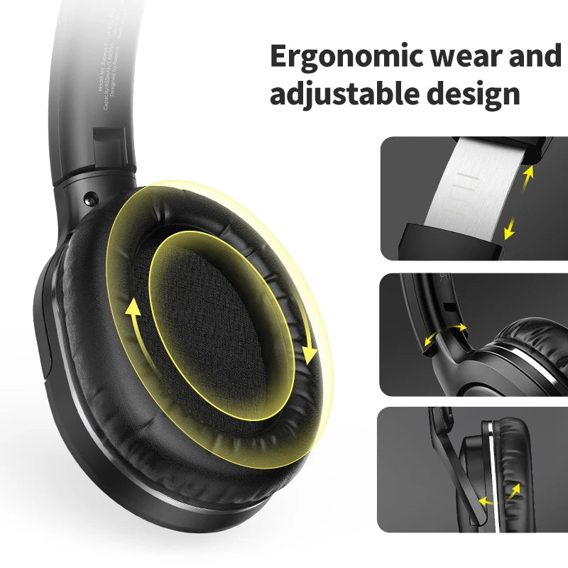 Wireless Bluetooth 5.3 Foldable Over-Ear Headphones
