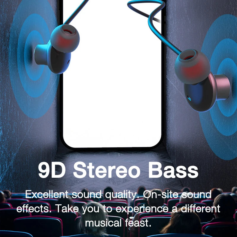 Neckband Headphones – Bluetooth 5.3, Mic, TF Card, Waterproof