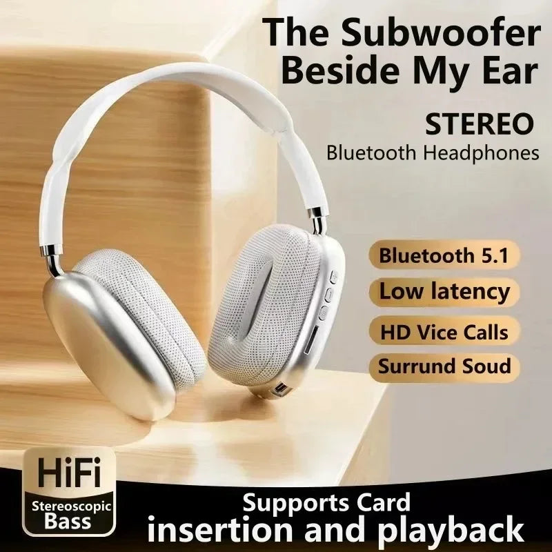 Bluetooth 5.0 Wireless Headphones with Mic – Noise Cancelling & Stereo Sound