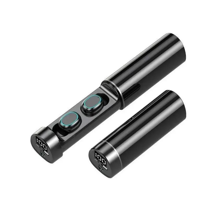 TWS Wireless Earbuds – LED Display, Stereo Bass & Built-In Mic