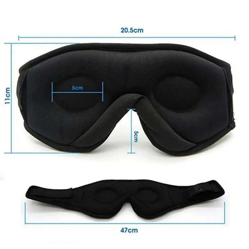 Bluetooth Sleep Headphones – 3D Eye Mask, Soft & Wireless