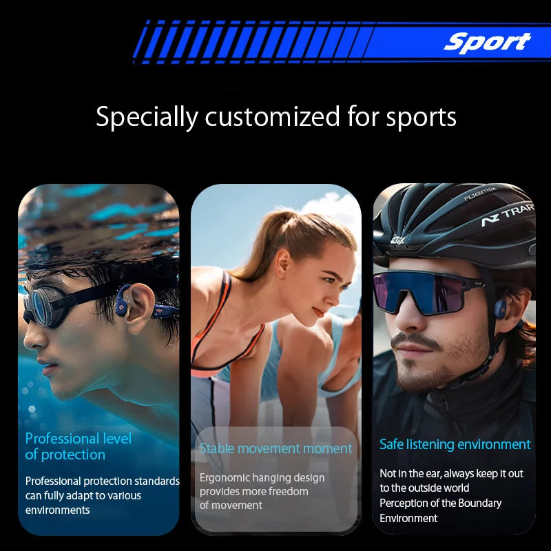 Swimming Headphones, 32GB MP3, IP68 Waterproof