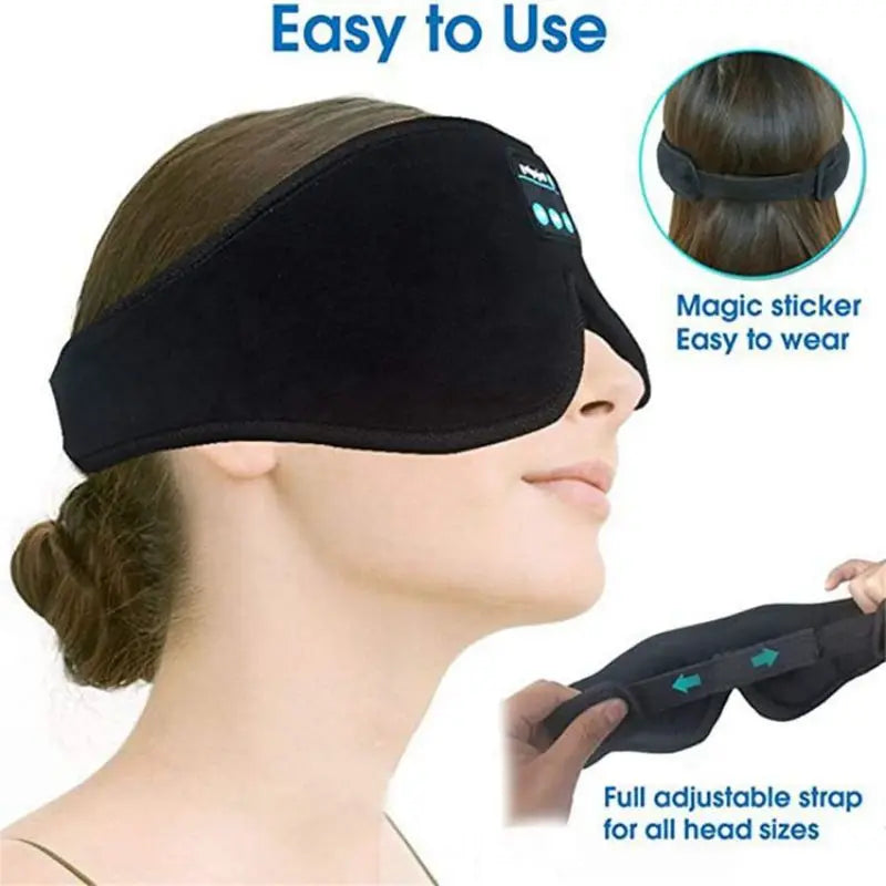 Bluetooth Sleep Headphones – 3D Eye Mask, Soft & Wireless