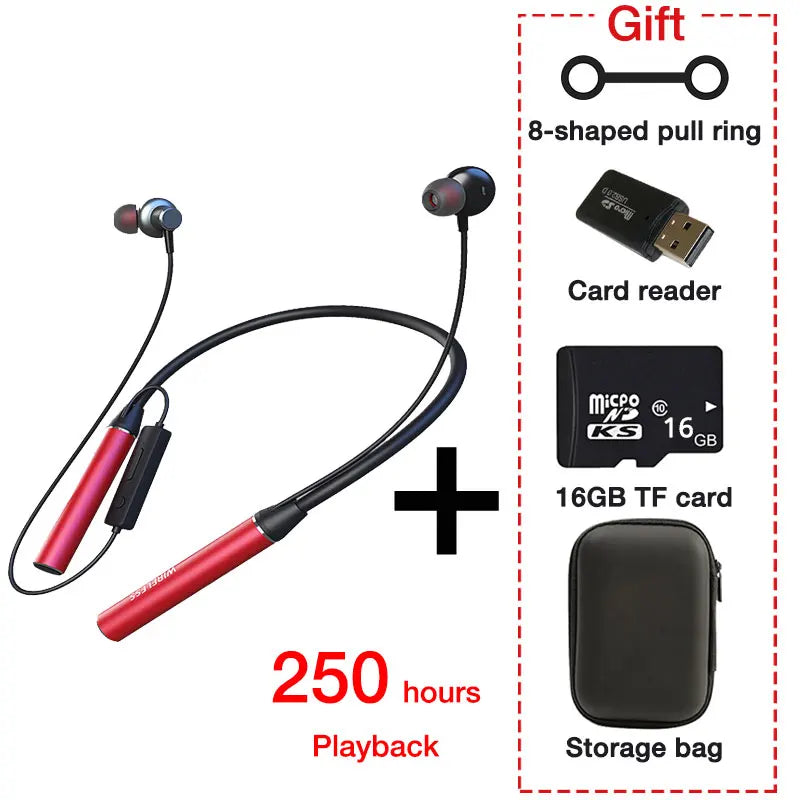 Neckband Headphones – Bluetooth 5.3, Mic, TF Card, Waterproof