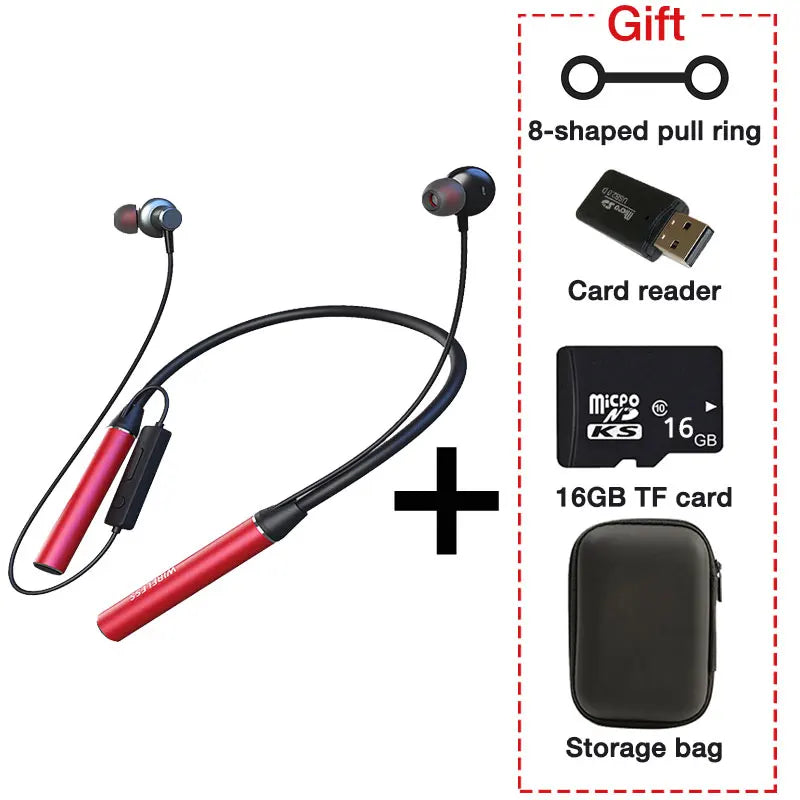 Neckband Headphones – Bluetooth 5.3, Mic, TF Card, Waterproof