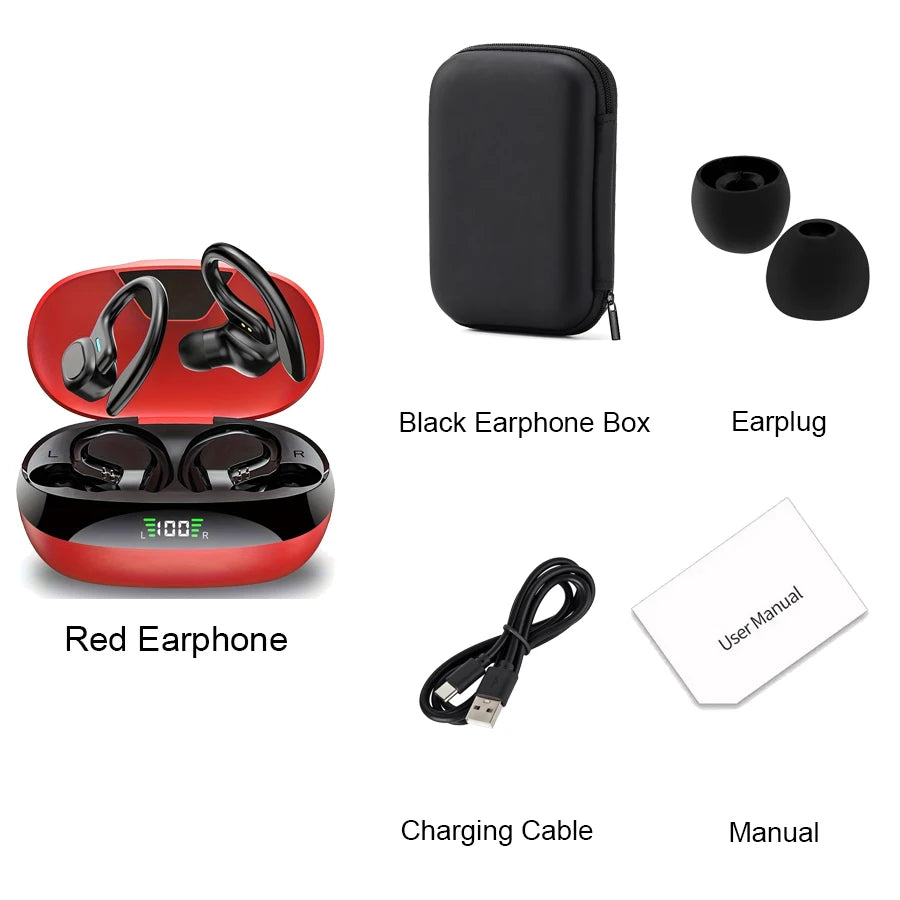 Wireless Earbuds – Sports HiFi Stereo, Waterproof with Mic