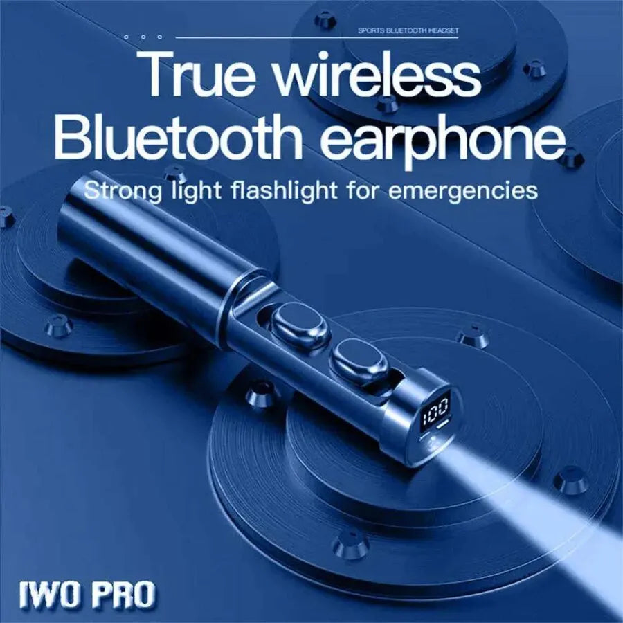 TWS Wireless Earbuds – LED Display, Stereo Bass & Built-In Mic