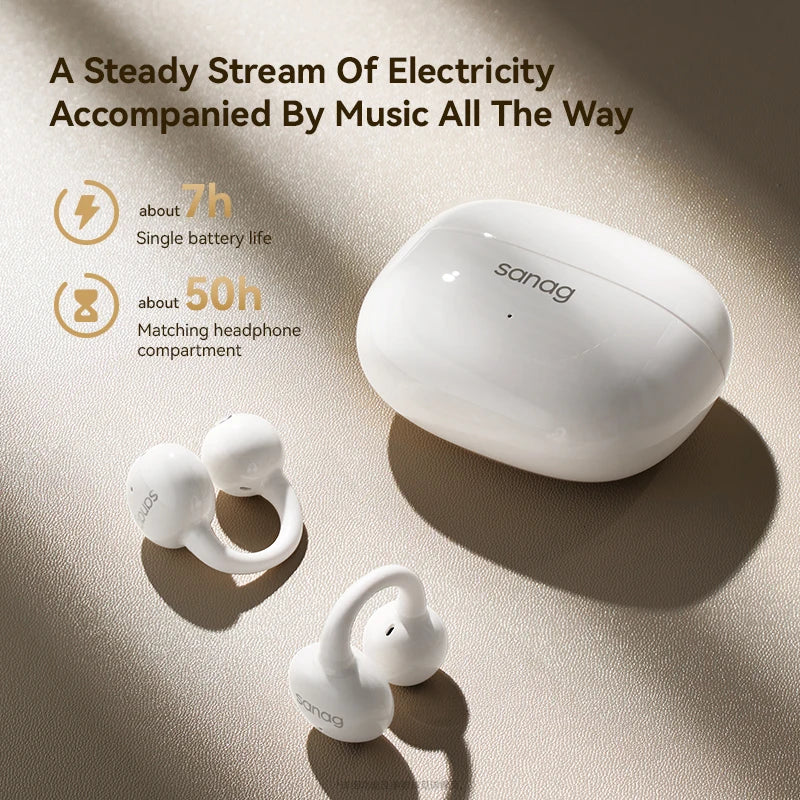 Open-Ear Bluetooth 5.4 Earphones with Mic & IPX4