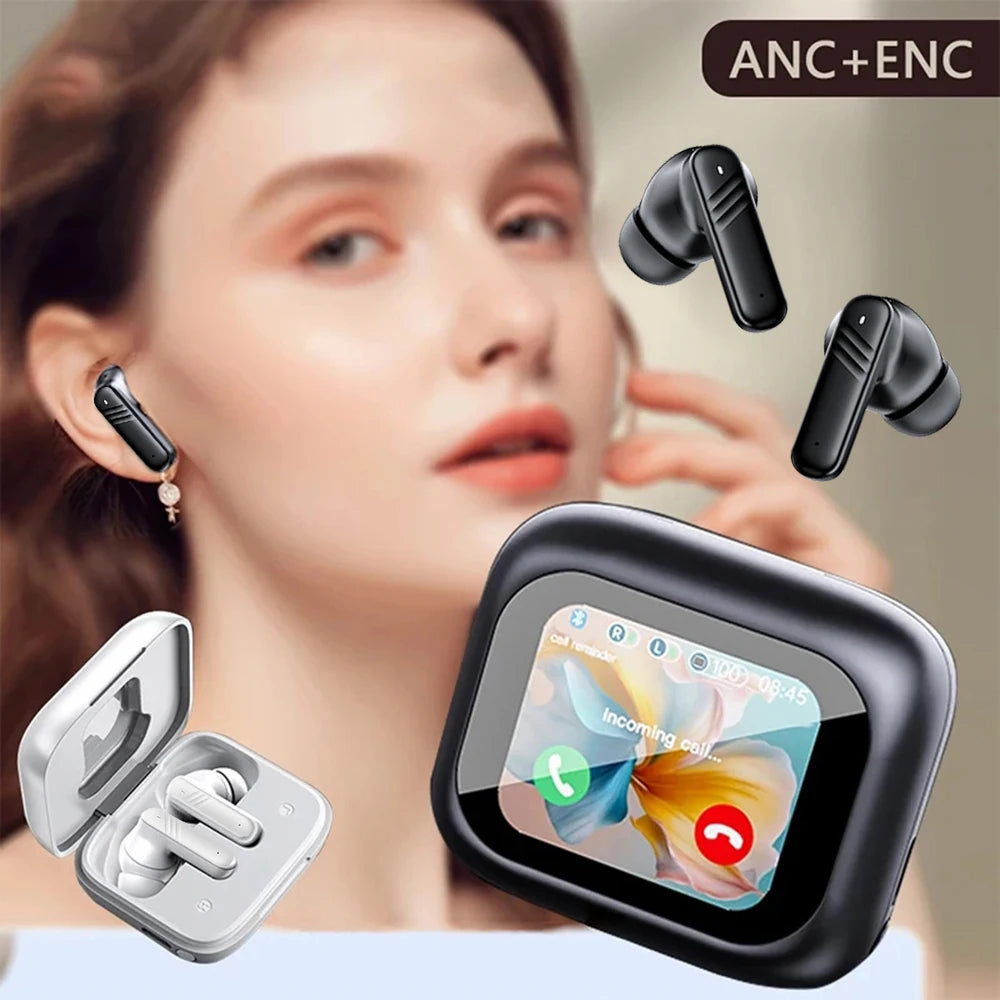 Bluetooth 5.4 ANC Earbuds – Full Touch, HiFi Stereo & ENC Mic