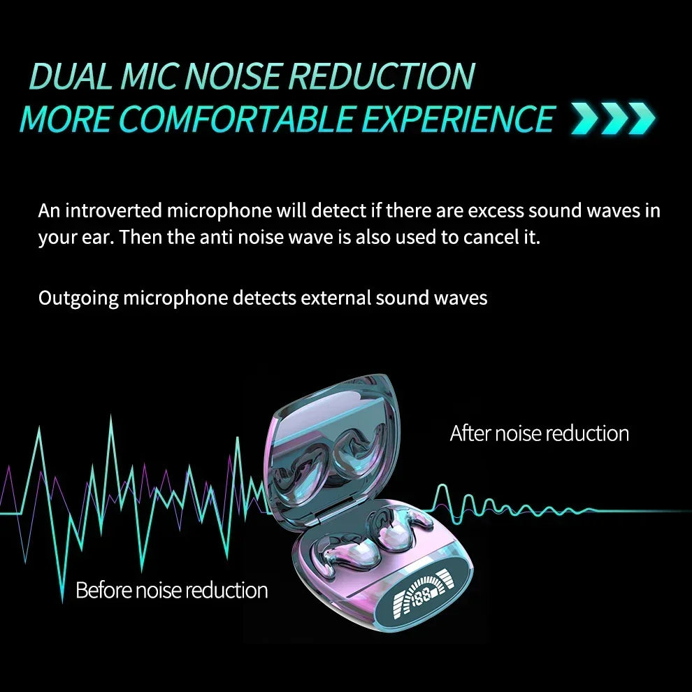 Ultra-Thin Bluetooth 5.3, Noise Cancelling, Digital Display