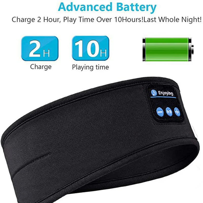 Bluetooth Sleeping Headphones – Soft Sports Headband, Comfortable Music Earphones