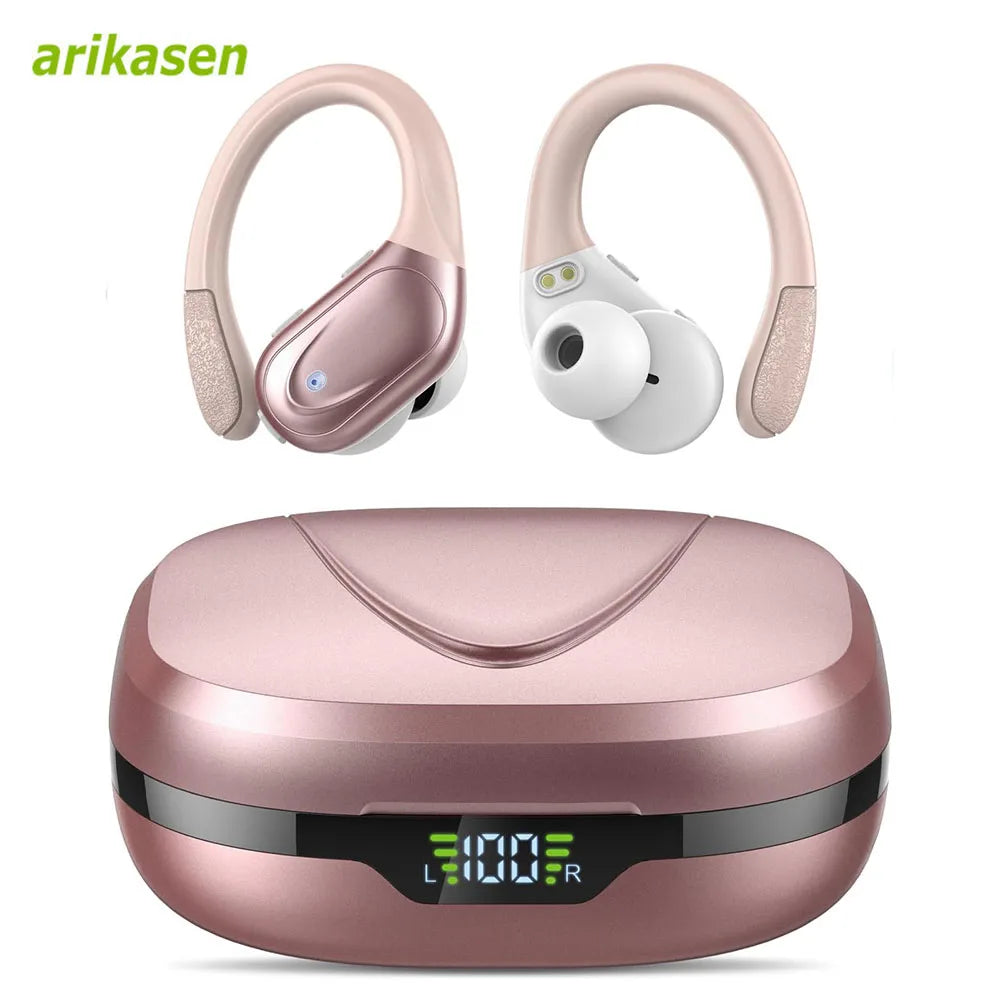 Sport Bluetooth 5.3 Wireless Earbuds – 75H Playtime, HiFi, LED & IPX6
