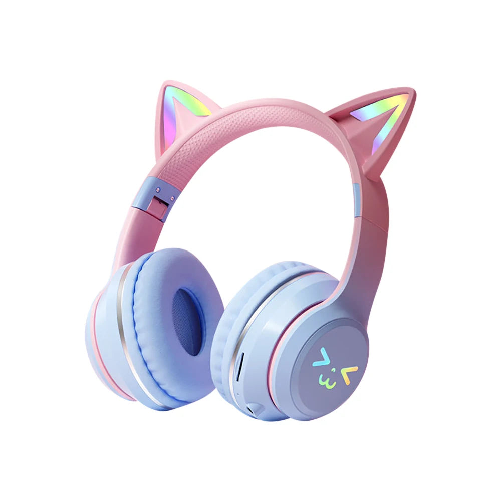 Cat Ear Headphones – Wireless, Cute Design, Mic, Stereo Sound