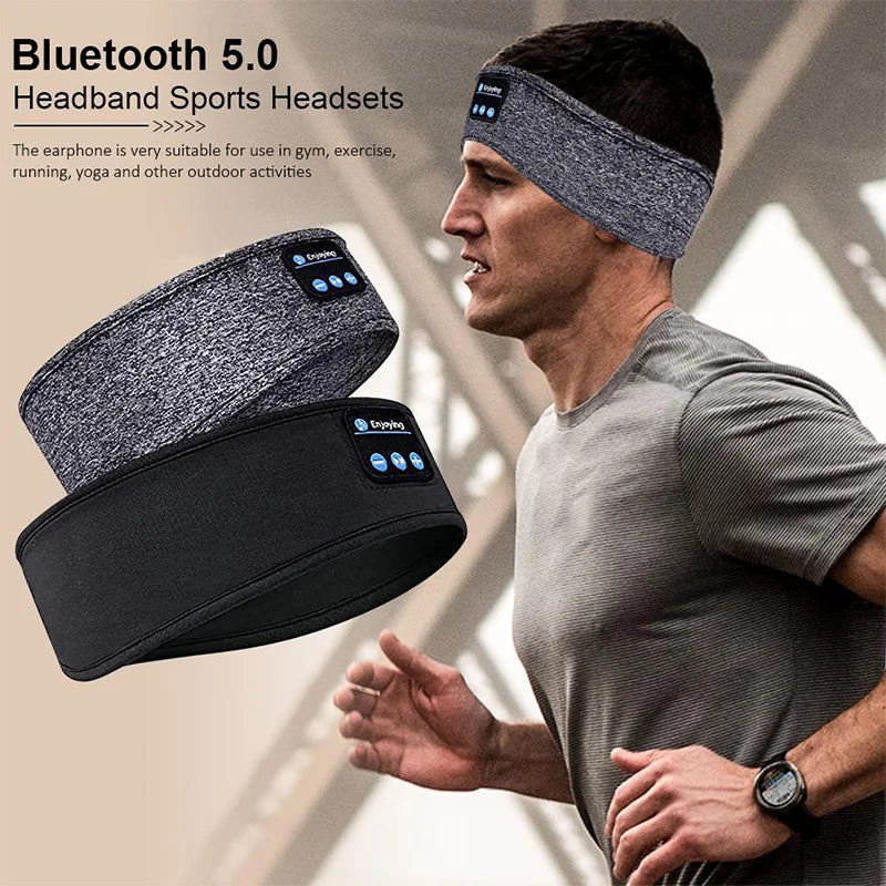 Bluetooth Sleeping Headphones – Soft Sports Headband, Comfortable Music Earphones
