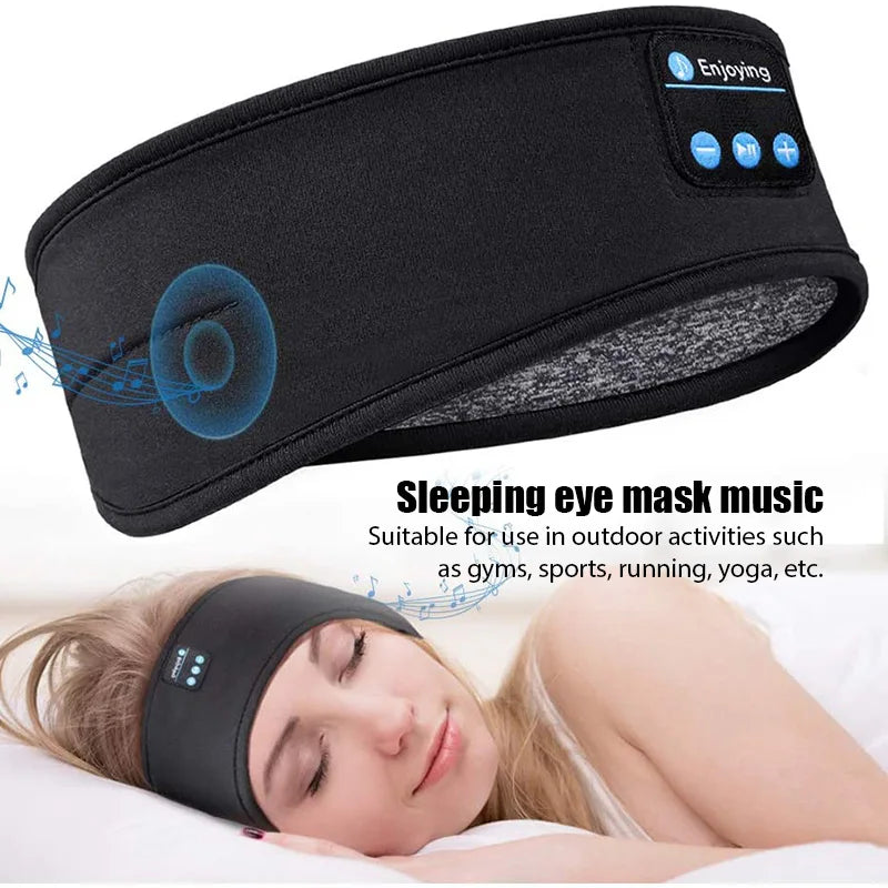 Bluetooth Sleeping Headphones – Soft Sports Headband, Comfortable Music Earphones