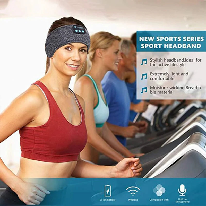 Bluetooth Sleeping Headphones – Soft Sports Headband, Comfortable Music Earphones