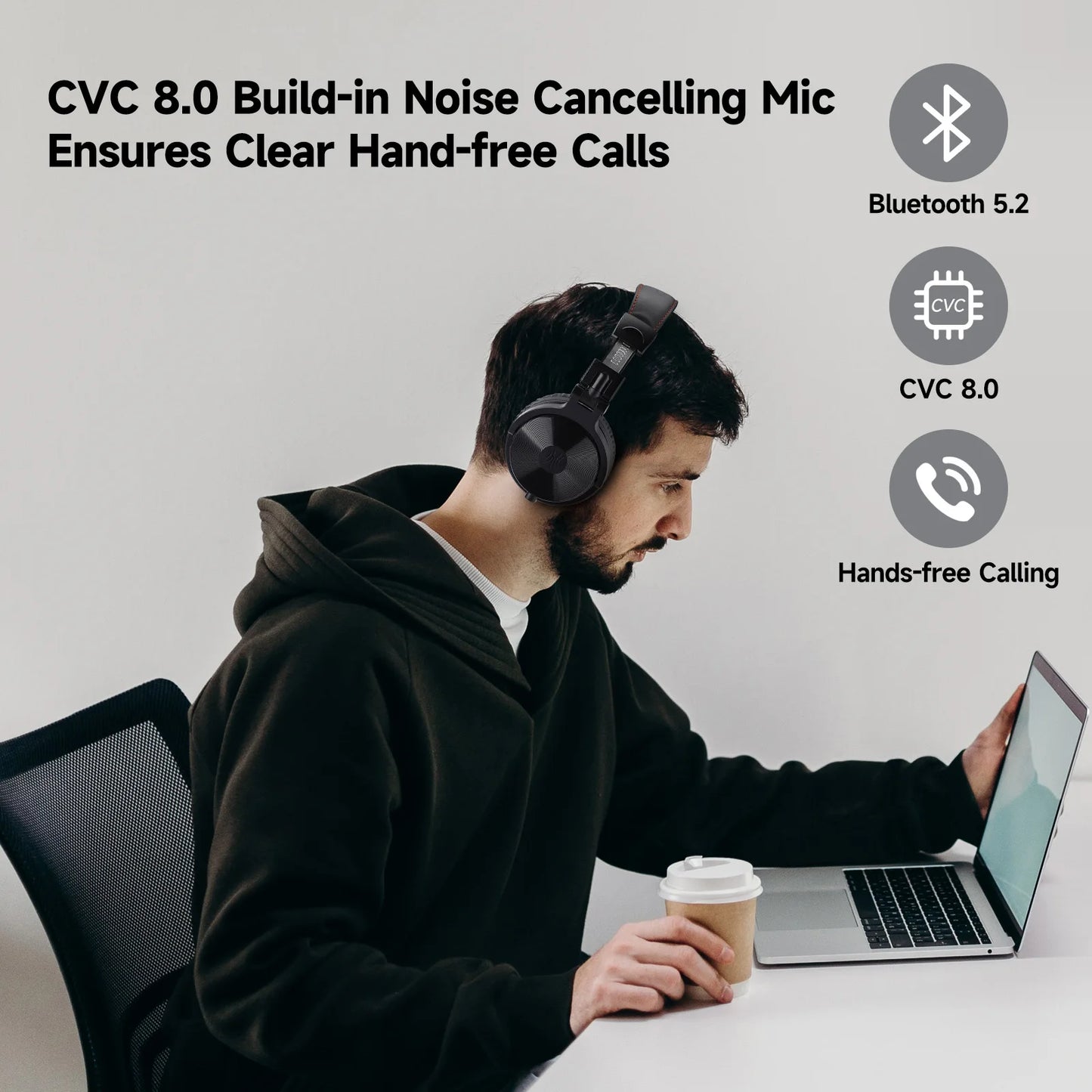 OneOdio Pro-C Wireless Headphones – 110H Battery & Hi-Res Sound