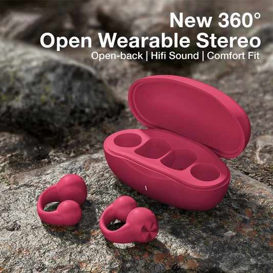 Earring-Style Bluetooth 5.3 Earbuds – Open-Ear, Air Conduction Sport Headphones