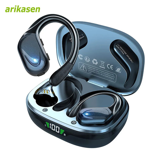 Sport Bluetooth 5.3 Wireless Earbuds – 75H Playtime, HiFi, LED & IPX6