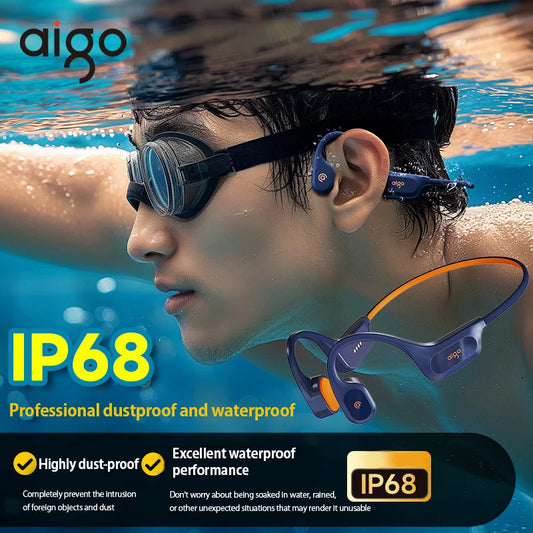 Swimming Headphones, 32GB MP3, IP68 Waterproof