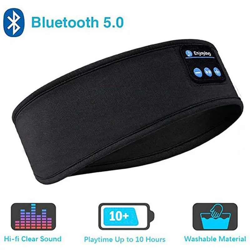 Bluetooth Sleeping Headphones – Soft Sports Headband, Comfortable Music Earphones