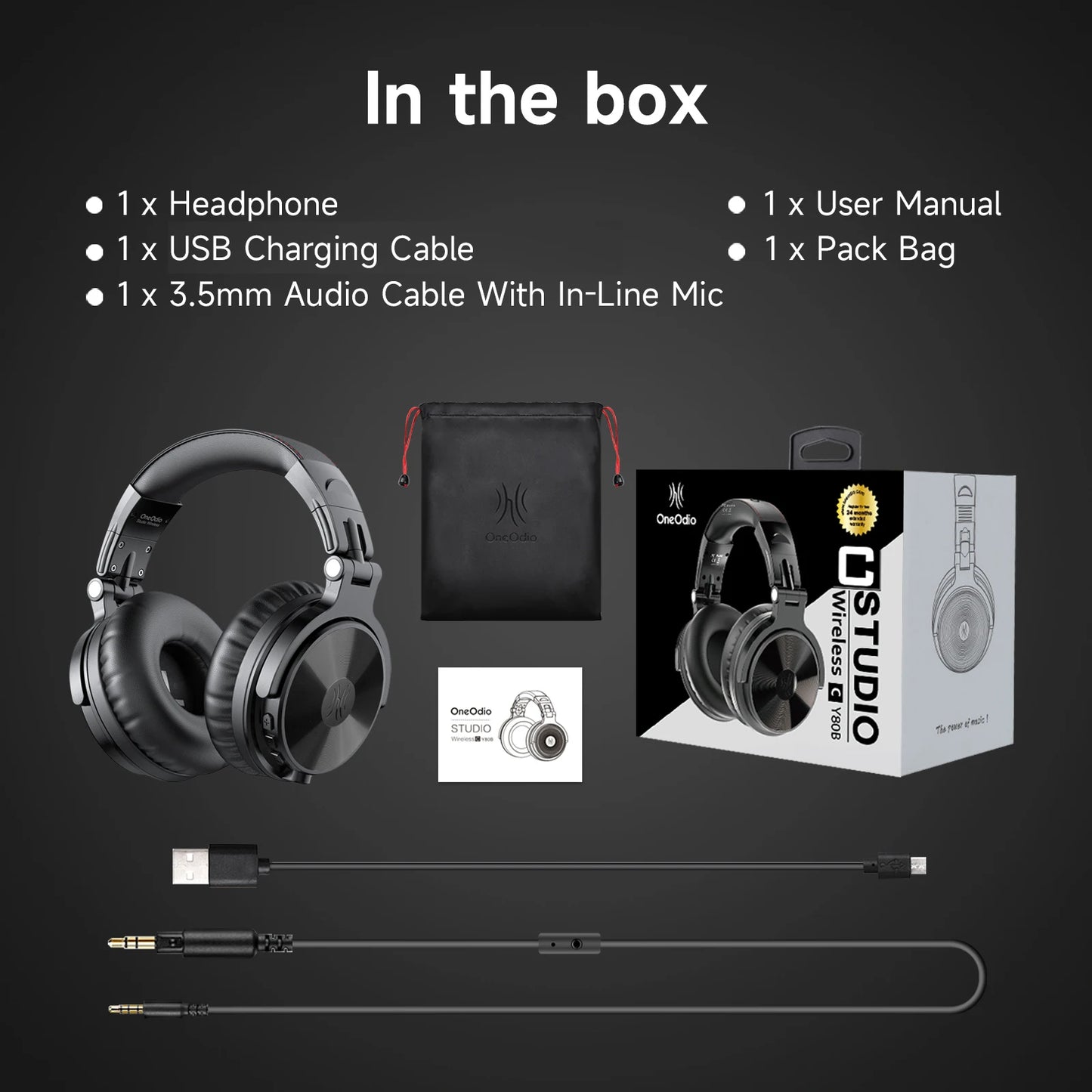 OneOdio Pro-C Wireless Headphones – 110H Battery & Hi-Res Sound