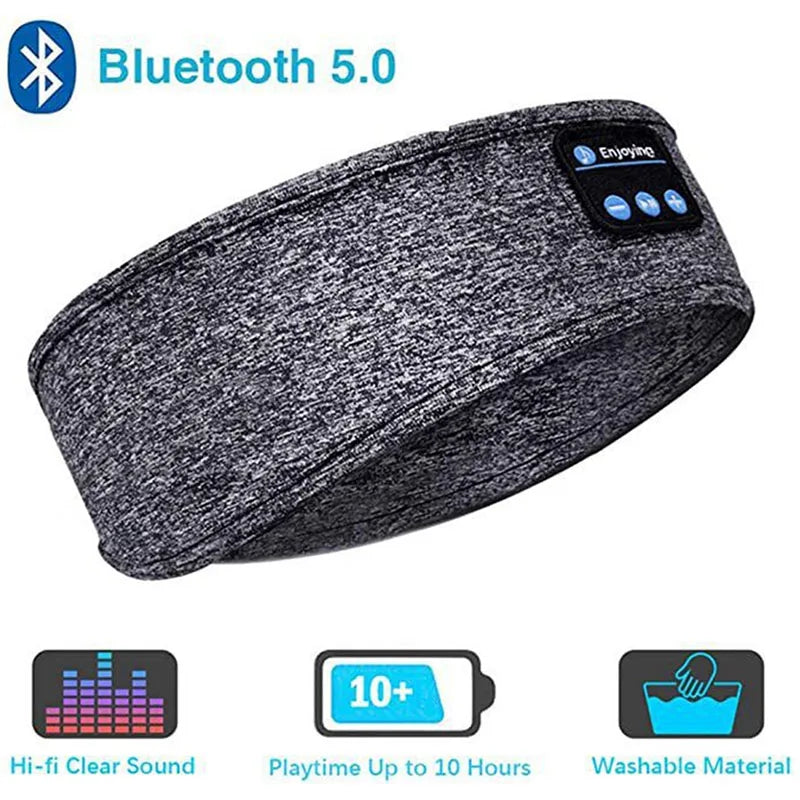 Bluetooth Sleeping Headphones – Soft Sports Headband, Comfortable Music Earphones