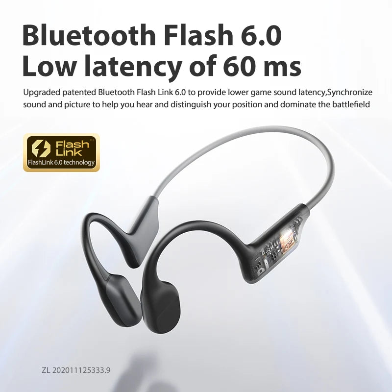 Bone Conduction Headphones, 16H Playtime, IPX5 Waterproof